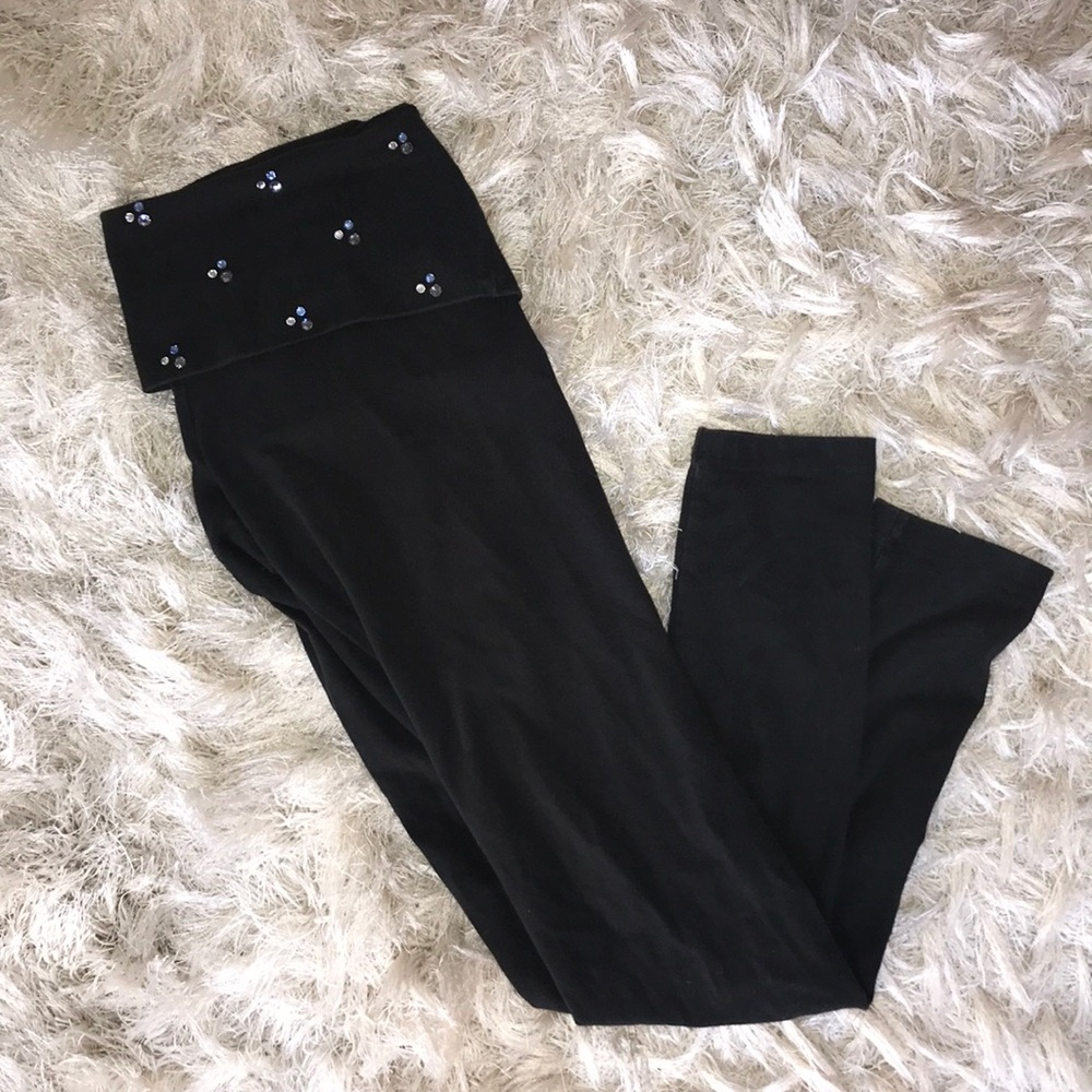 Victoria secret pink Bling fold over leggings